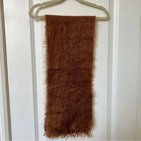Vintage 50s 60s Simpsons Heather-Brae Mohair Wool Brown Scarf - Picture 6 of 6